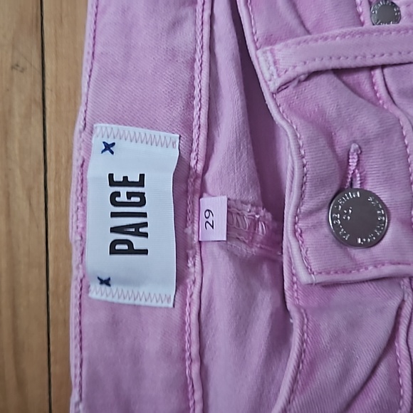 Paige Womens Transcend Verdugo Ankle Jeans Mid Rise Ultra Skinny Light Orchid 29 - Picture 2 of 5
